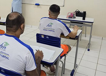 Mais de 1.500 inscritos participam do Enem PPL no Acre. Foto: Lucas Manoel/Iapen