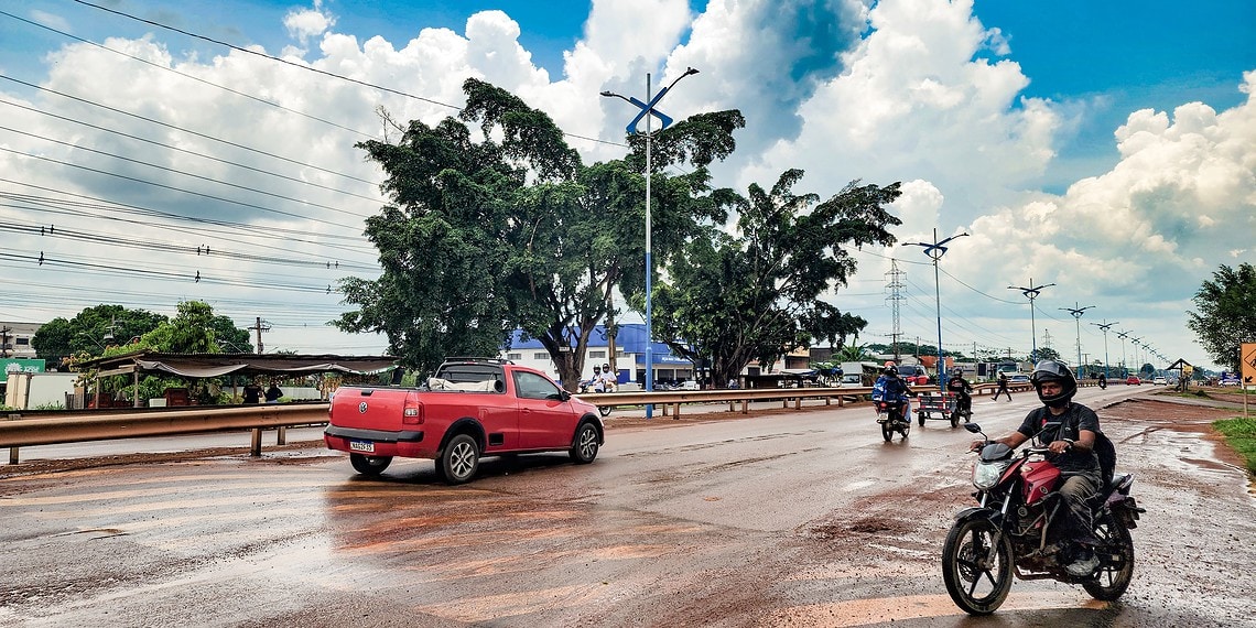 O trânsito liberado (Foto: Juan Diaz)