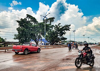 O trânsito liberado (Foto: Juan Diaz)