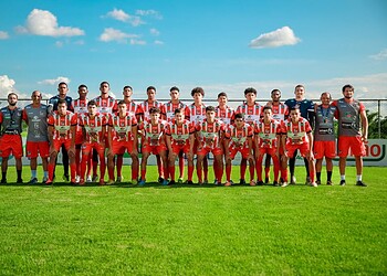 Time do sub-20 do Santa Cruz do Acre que rivalizará em amistoso contra o sub-20 do Flamengo. Foto: Neto Lucena/Secom