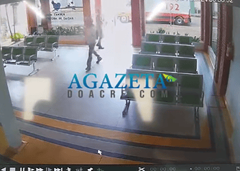 Vídeo mostra falso vigilante rendendo trabalhadores na Policlínica do Tucumã