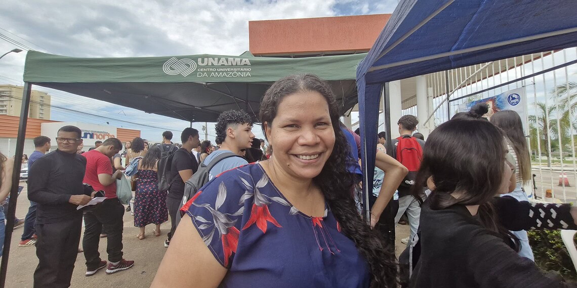 Isaiuma Nascimento da Silviade 40 anos, faz o Enem pela 5ª vez. Foto: Juan Vicent Diaz