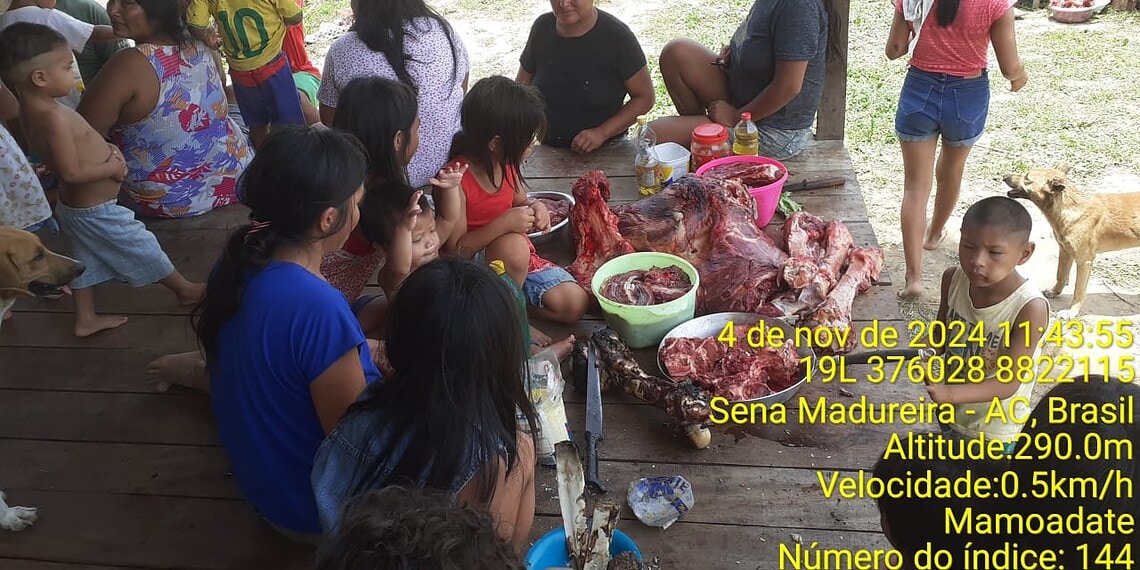 Por medo, indígenas estão todos juntos. Foto: cedida