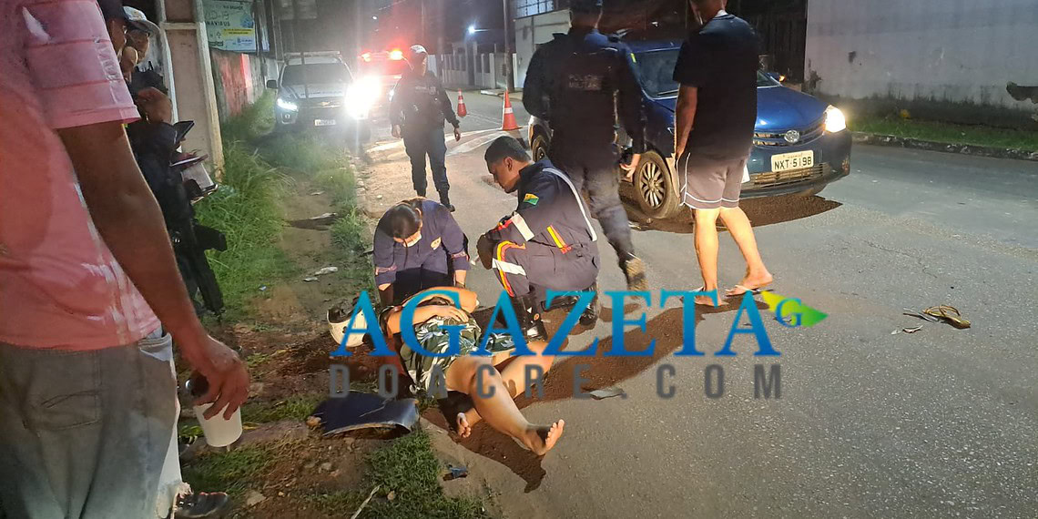 Motociclista é arremessada após colisão violenta na estrada do São Francisco