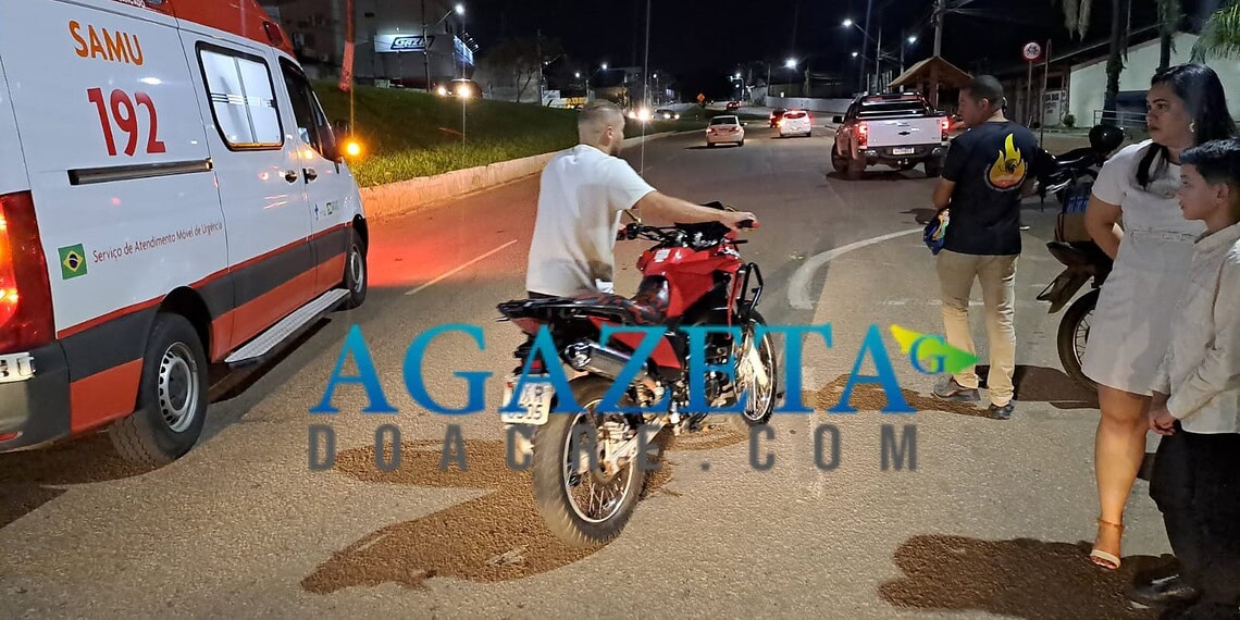 Motociclista perde controle da direção ao desviar de caminhão e sofre acidente na Avenida Ceará
