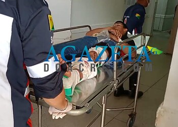 Jovem sofre fratura grave em colisão entre moto e quadriciclo, na Transacreana