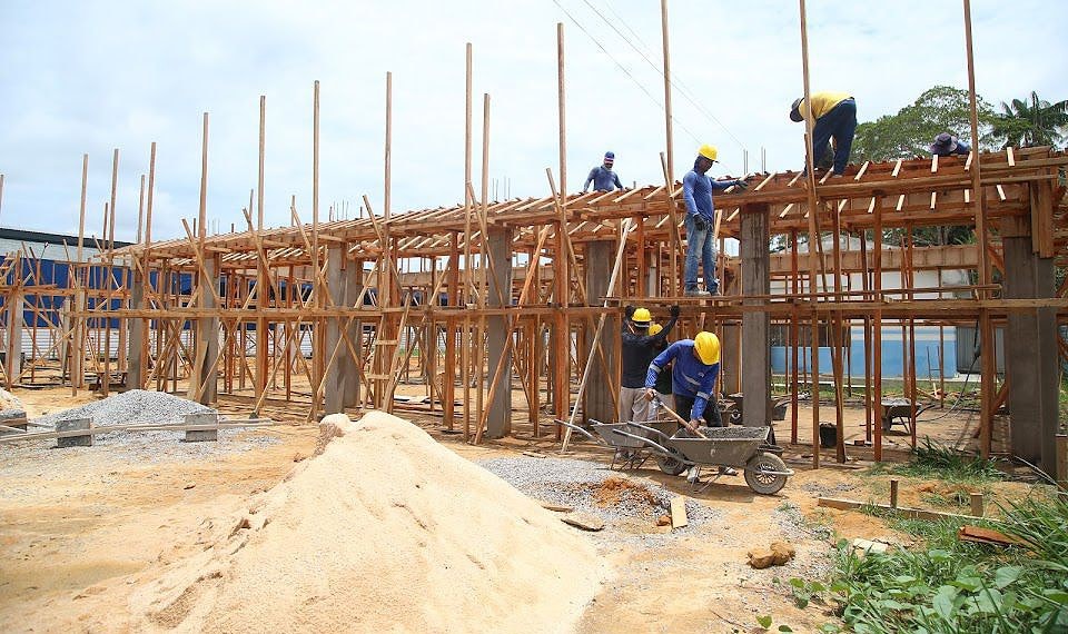 Avançam obras da Base de Aviação do Juruá, em Cruzeiro do Sul. Foto: Dhárcules Pinheiro/Sejusp