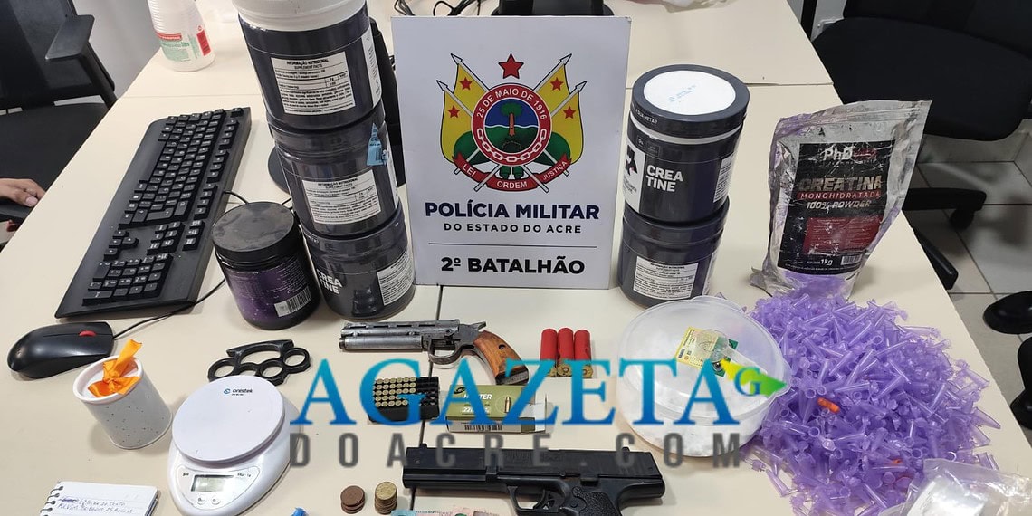 Força Tática apreende drogas, armas e munições em distribuidora no Belo Jardim, em Rio Branco