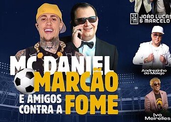 MC Daniel e celebridades participam hoje de evento solidário no Arena; veja detalhes