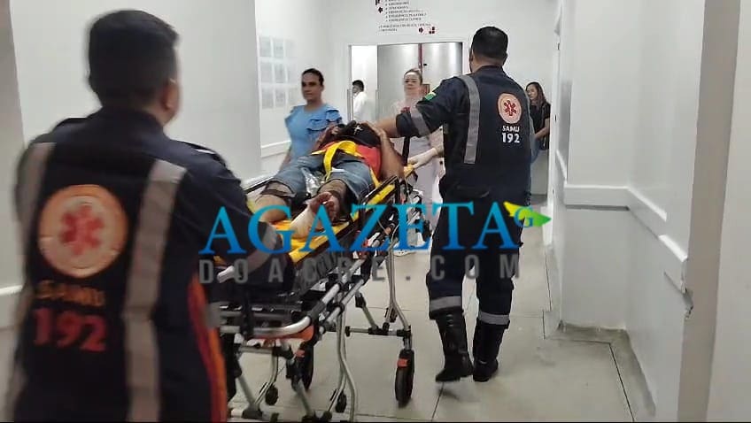 Ciclista fica gravemente ferido em acidente e é levado ao PS de Rio Branco