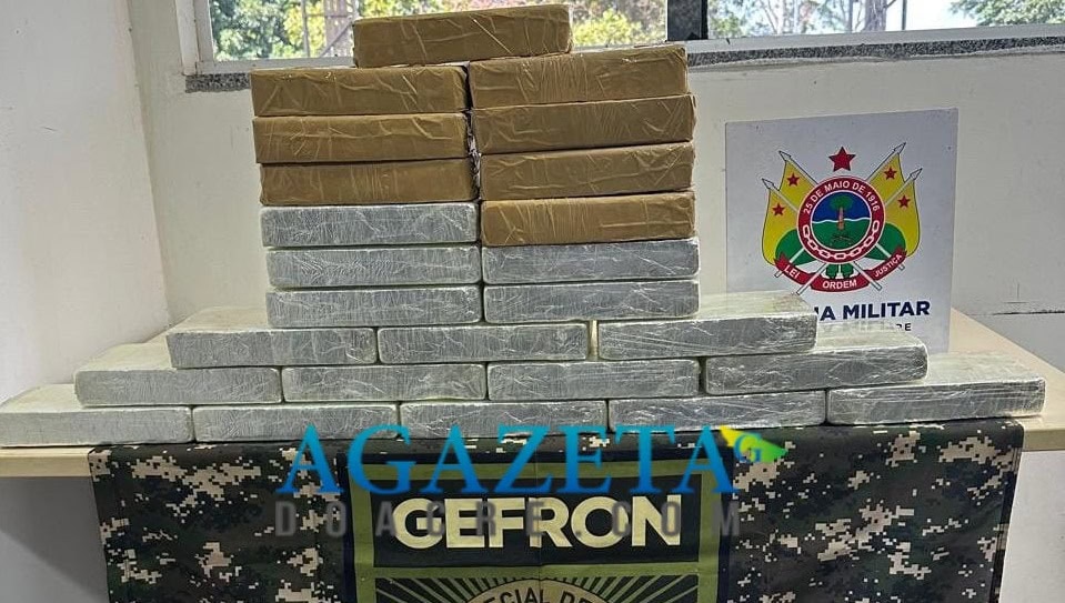 Mulher é presa com 25kg de drogas em operação do Gefron e PM em Senador Guiomard