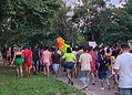 Sem carro de som, Parada do Orgulho LGBT+ inicia caminhada até a Concha Acústica; Veja fotos