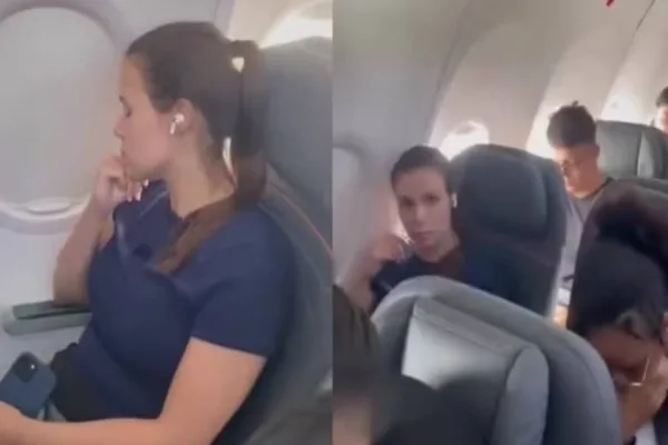 Mulher que não cedeu assento a uma criança em avião se pronuncia