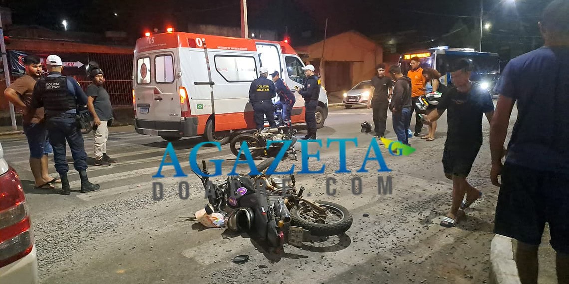 Jovem fica ferida após colisão em cruzamento de Rio Branco; motociclista se recusou a fazer bafômetro