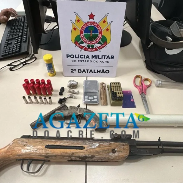 Homem é preso com arsenal de armas e drogas após disparos no Bairro Cidade do Povo