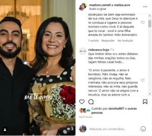 Noivo de Mailza Assis faz declaração nas redes pelo aniversário da vice-governadora: ‘admirável e especial’