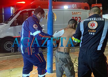 Homem é amarrado e esfaqueado em ponte no Centro de Rio Branco; dois suspeitos são presos