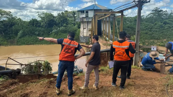 Defesa Civil e Saerb fazem vistoria na ETA I após deslizamento e avaliam decreto de emergência