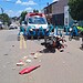 Acidente de trânsito entre motocicletas deixa veículos destruídos e pilotos feridos no Centro de Rio Branco