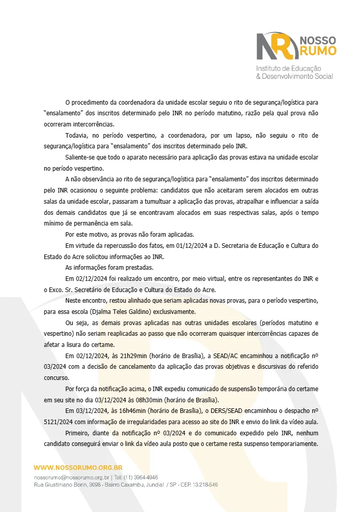 Concurso da Educação: banca pede fim do cancelamento e culpa candidatos por confusão