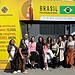 Representantes do Acre durante a feira Expoartesanías, na Colômbia, junto com outras expositoras. Foto: cedida