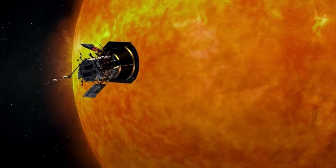 Ilustração da sonda Parker, da Nasa, se aproximando do Sol
Ilustração da sonda Parker, da Nasa, se aproximando do Sol • Nasa