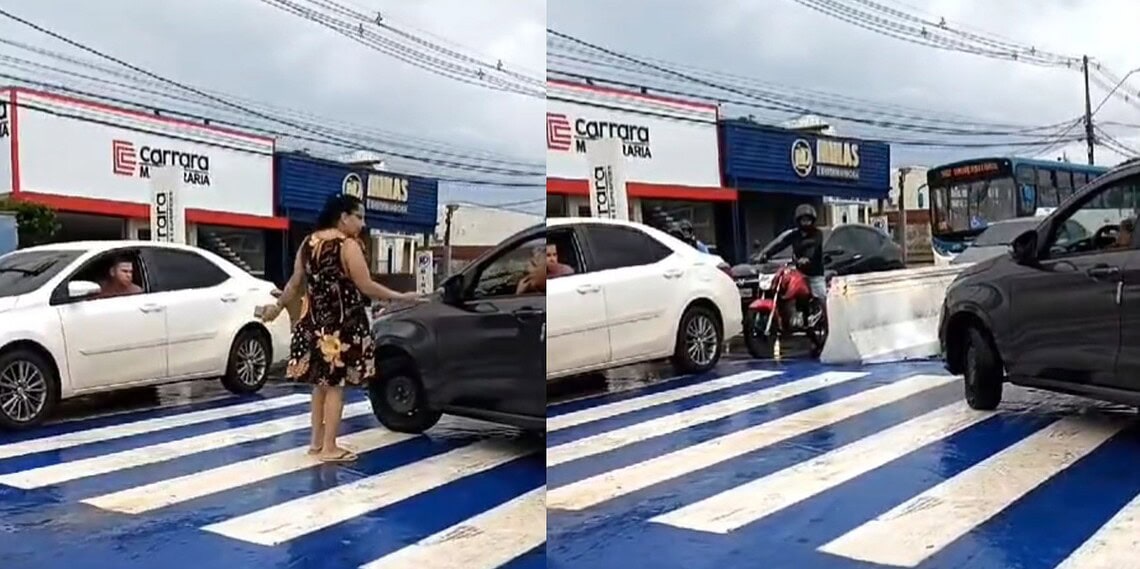 VÍDEO: Motorista tenta fazer conversão proibida e é flagrado por comandante do BPTrans: ‘Tu é cara de pau’