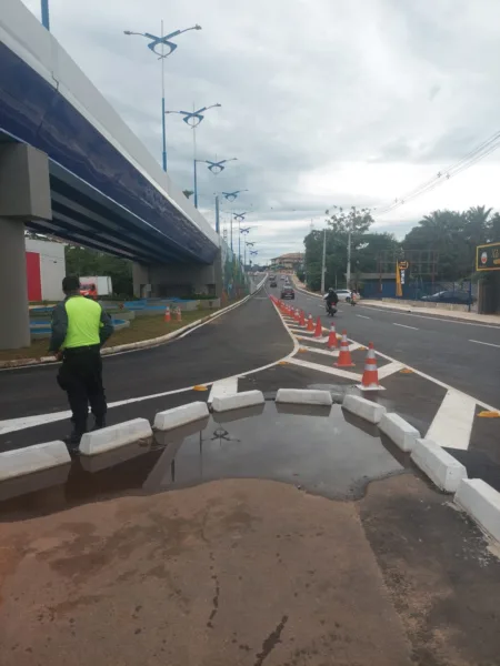 Após flagrante de infrações, RBTrans anuncia mudanças na sinalização do elevado Beth Bocalom