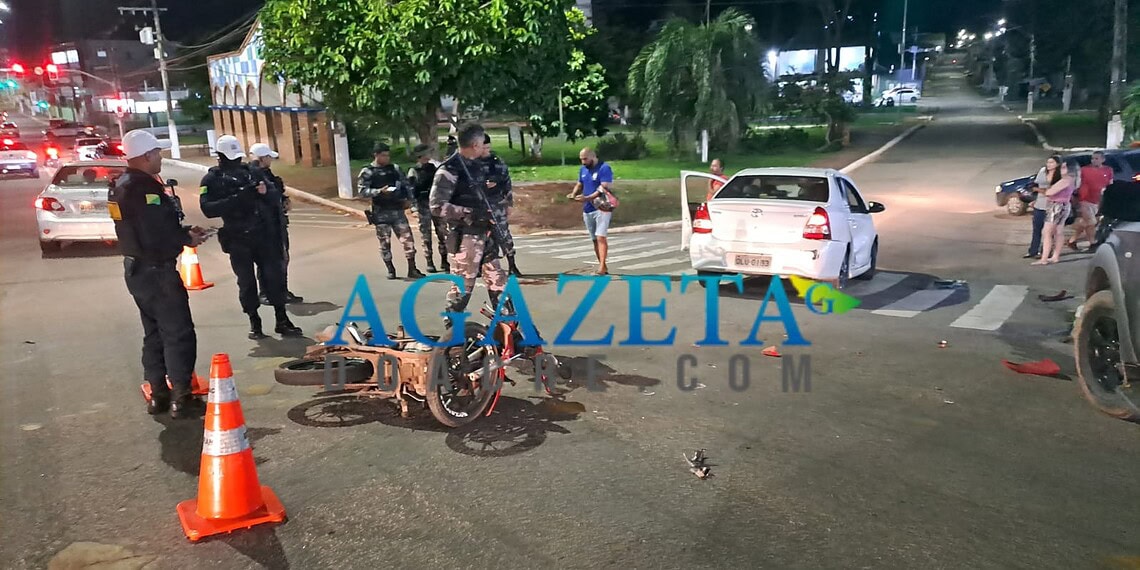 Motorista sofre traumatismo craniano após colisão em cruzamento na Avenida Ceará, em Rio Branco