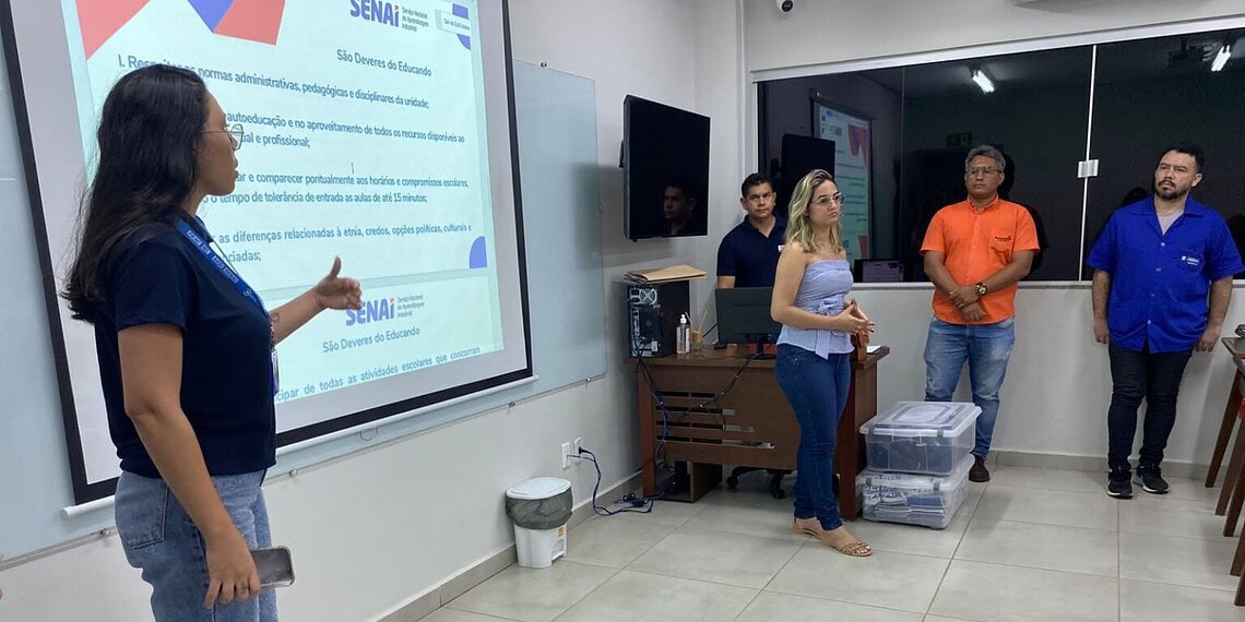 Na modalidade presencial, cursos são mediados por tecnologia, por meio da Plataforma do Senai. Foto: Assessoria Anac