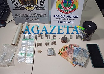 Monitorado pela Justiça é preso em flagrante por tráfico de drogas, em Rio Branco