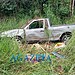 Mulher na carroceria de picape morre após colisão com carreta na BR-317