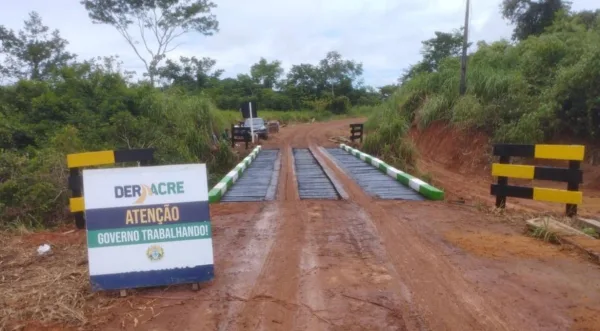 Deracre constrói duas novas pontes em Plácido de Castro