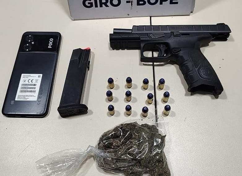 Polícia Militar apreende arma de fogo em abordagem no bairro Eldorado