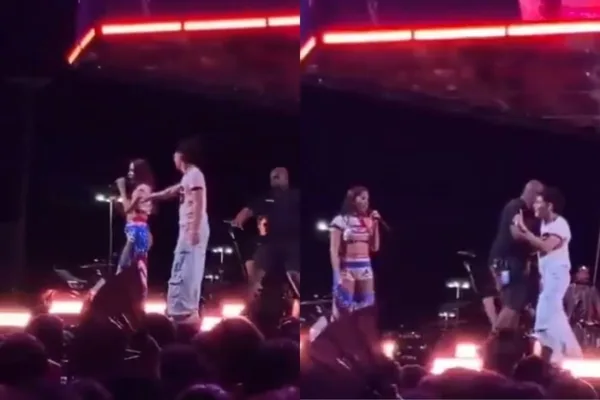 VÍDEO: Anitta dá bronca em fã que invadiu palco em show: “Vai tomar um coió”