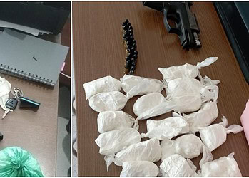 Polícia Civil apreende drogas, arma e galos de briga escondidos em caixa de som que seriam enviados a Santa Rosa