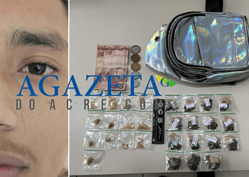 Jovem de 18 anos é preso suspeito de tráfico de drogas em Rio Branco; droga e dinheiro são apreendidos