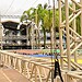 Montagem da estrutura metálica do palco deve ser finalizada ainda nesta semana. Foto: Ingrid Kelly/ Secom