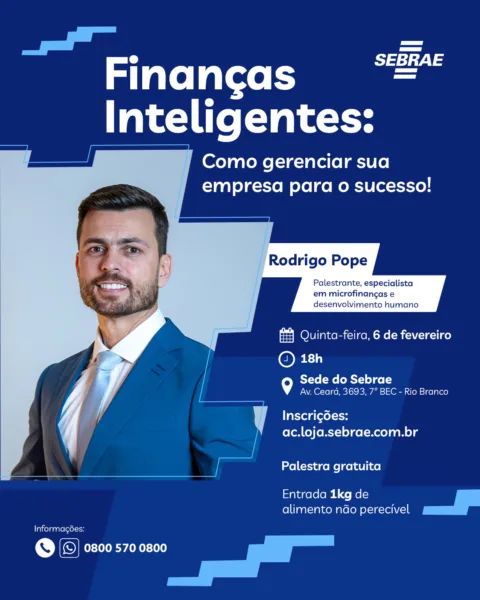 Sebrae promove palestra sobre gestão financeira para empreendedores