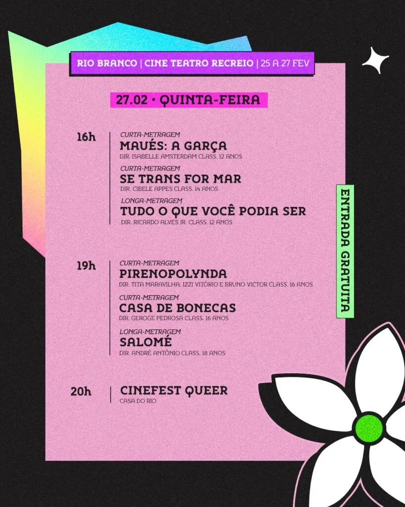 Festival Transamazônico de Cinema LGBTQIAPN+ celebra arte e diversidade; veja programação