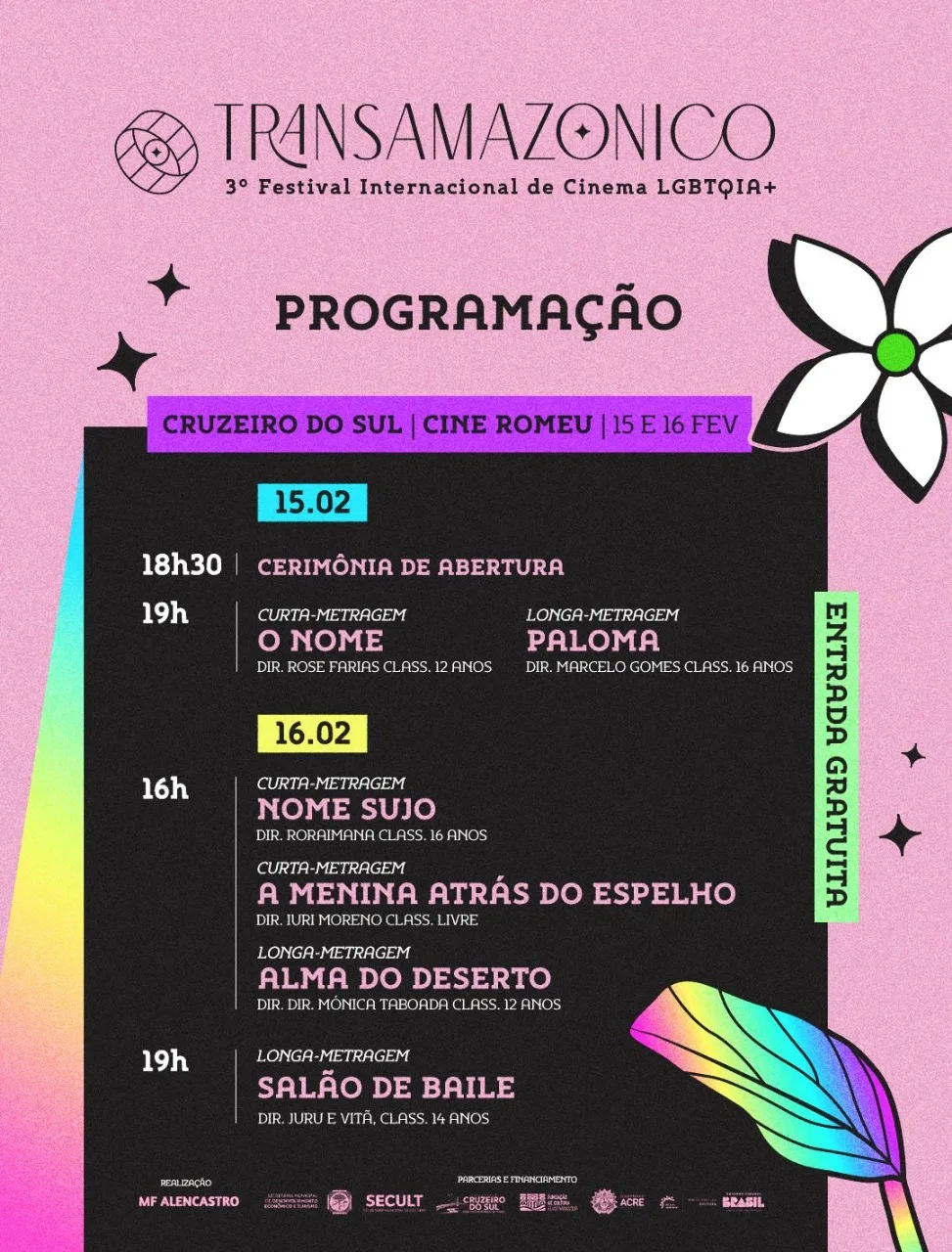 Festival Internacional de Cinema LGBTQIAPN+ Transamazônico tem programação no Acre