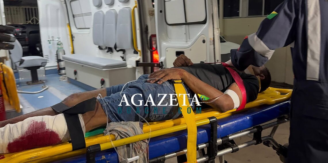 Colisão entre carro e moto deixa motociclista gravemente ferido em Rio Branco; motorista foge