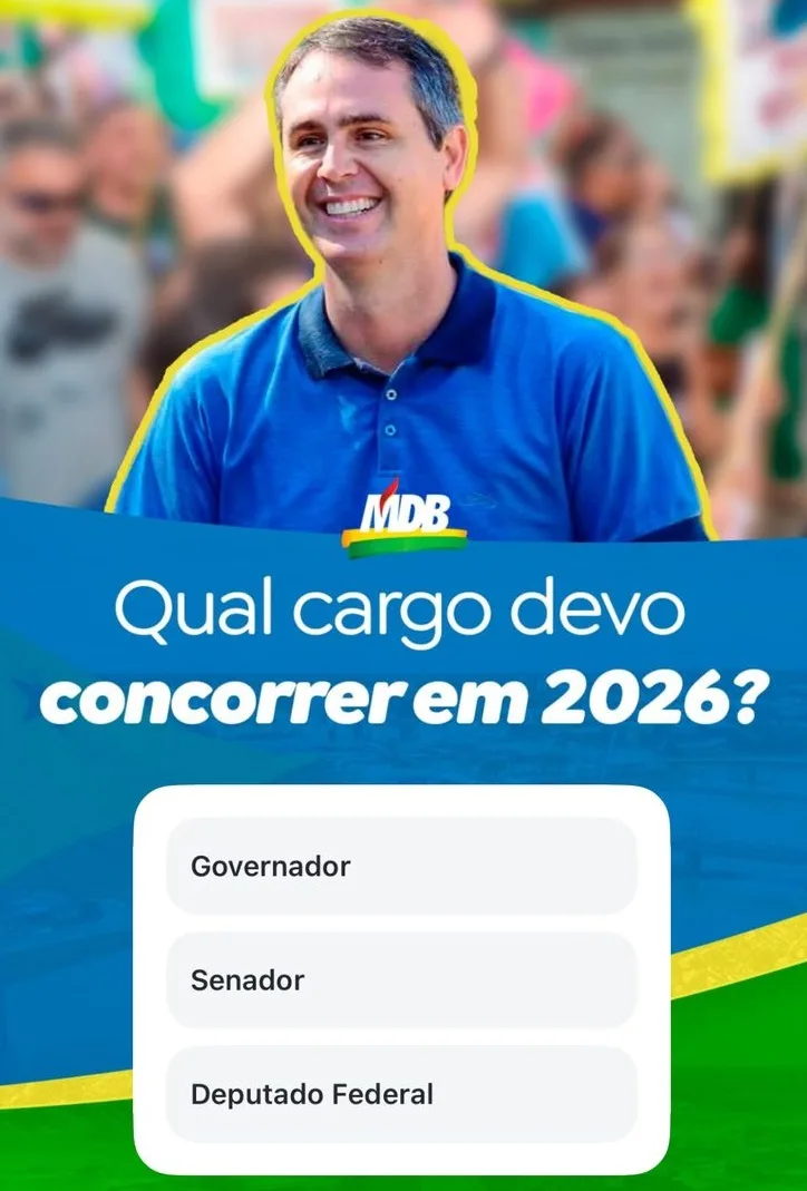 Marcus Alexandre lança enquete sobre qual cargo deve disputar em 2026