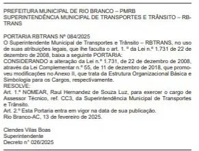 João Marcos Luz e presidente da RBTrans emplacam os próprios filhos na prefeitura; veja cargos