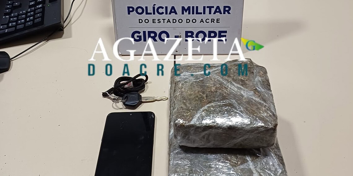 Homem é preso por tráfico de drogas após perseguição policial em Rio Branco