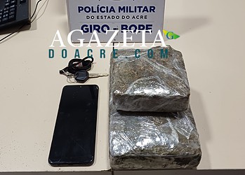 Homem é preso por tráfico de drogas após perseguição policial em Rio Branco