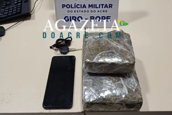 Homem é preso por tráfico de drogas após perseguição policial em Rio Branco