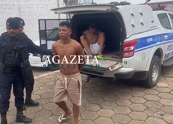 Dupla é presa com arma de fogo em Rio Branco; um dos suspeitos tem 12 passagens criminais