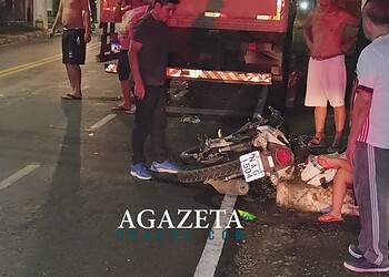 Em Rio Branco, motociclista sofre fratura ao colidir com caminhão estacionado