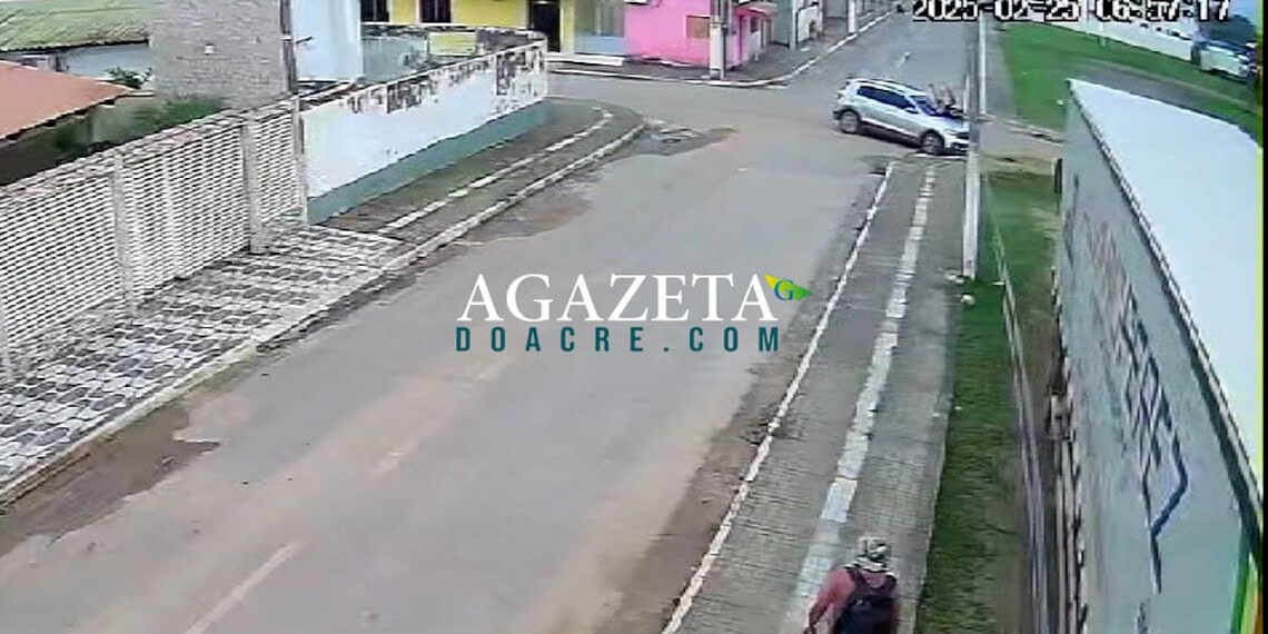 VÍDEO: Motociclista e passageira ficam feridos em colisão com carro em Epitaciolândia